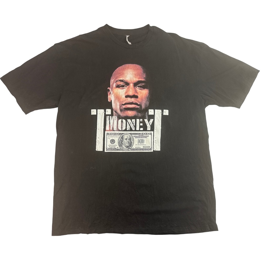 Floyd‎ Mayweather TMT Money Graphic Black T-Shirt Men's Size 2XL Boxing Casual